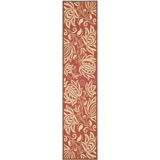 Indoor/ Outdoor Andros Red/ Natural Runner (24 X 911)