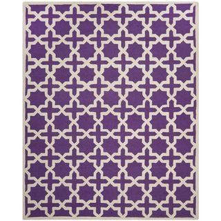 Safavieh Handmade Moroccan Cambridge Purple Wool Rug (8 X 10)
