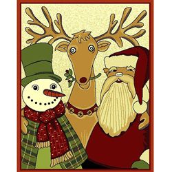 Rudolph And Friends Holiday Area Rug (3 X 5)