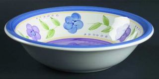 Gibson Designs Bella Soup/Cereal Bowl, Fine China Dinnerware   Blue & Lavender F