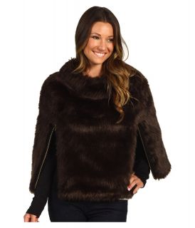 Juicy Couture Faux Fur Cape Womens Clothing (Brown)