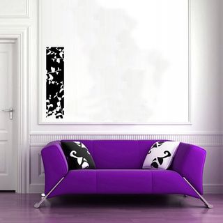 Ornamental Greenery Glossy Black Vinyl Sticker Wall Decal (Glossy blackTheme ModernMaterials VinylIncludes One (1) wall decalEasy to apply; comes with instructions Dimensions 25 inches wide x 35 inches longAll measurements are approximate. )