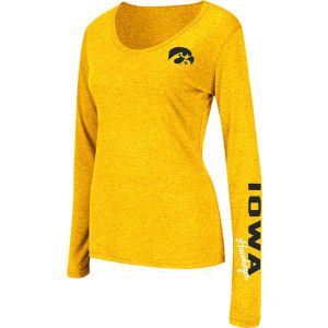 Iowa Hawkeyes Colosseum NCAA Womens Athena Long Sleeve Scoop Neck T Shirt