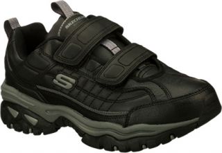 Mens Skechers Energy Fixed Up   Black Casual Shoes