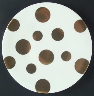 Philippe Deshoulieres Gold Dots 14 Chop Plate (Round Platter), Fine China Dinne