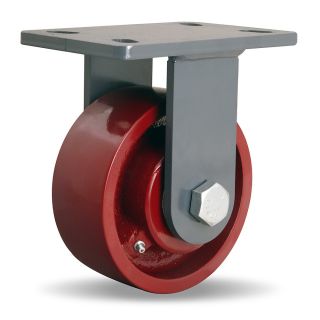 Hamilton Extended Service Casters   6Dia.X2.5W Metal Wheel   1 Straight Roller Bearing   Rigid