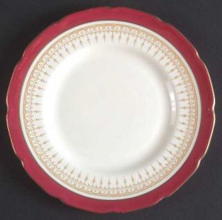 Royal Doulton Duke Of York Maroon Bread & Butter Plate, Fine China Dinnerware  