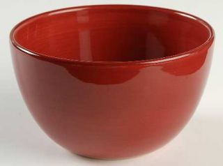 Pier 1 Essential Colours Red Soup/Cereal Bowl, Fine China Dinnerware   All Red,U
