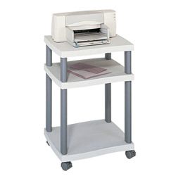 Safco Deskside Wave Printer Stand (Light Gray, Overall dimensions 20 inches wide x 17.5 inches deep x 29.25 inches high Weight 16 pounds Greenguard certifiedShelf dimensions 19.5 inches wide x 17.62 inches deep x 1.5 inches high  )