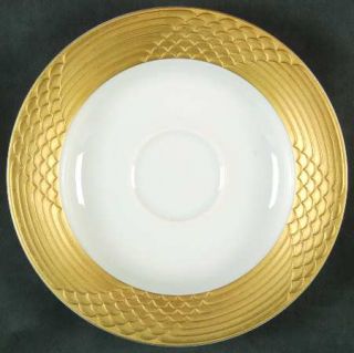 Hutschenreuther Imperia Saucer, Fine China Dinnerware   Scala Shape         Gold