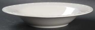Oneida Evening Pearl Rim Soup Bowl, Fine China Dinnerware   White,Embossed Dots,