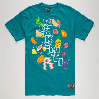 Crooked R Mens T Shirt Teal Blue In Sizes Small, Xx Large, Large, Med