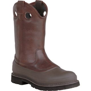 Georgia 11in. Muddog Pull On Steel Toe Comfort Core Work Boot   Brown, Size 8