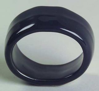  Chateau Black Napkin Ring, Fine China Dinnerware   All Black,Stoneware,