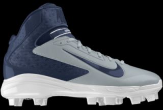 Nike Air Huarache Pro Mid MCS iD Custom Mens Baseball Cleats   Grey