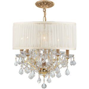 Crystorama Lighting CRY 4415 GD SAW CLM Brentwood Chandelier Hand Polished