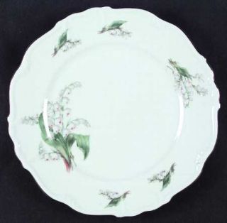 Edelstein Lily Of The Valley Dinner Plate, Fine China Dinnerware   Embossed Edge