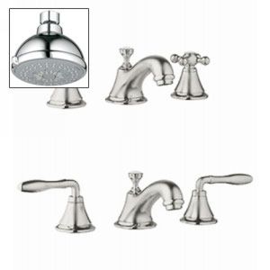 Grohe 20 800 EN0 27682000 Seabury Lavatory Wideset Faucet with Free Showerhead