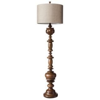 Mudhut Turned Floor Lamp  Brown (Includes CFL Bulb)