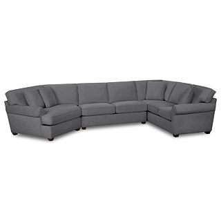 Possibilities Roll Arm 3 pc. Right Arm Sofa Sectional, Thunder