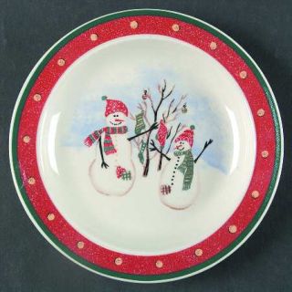 Royal Seasons Rn2 Bread & Butter Plate, Fine China Dinnerware   Red Band,Dots,Sn