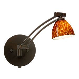 Besa Lighting BEL 1WW 185818 BR Divi Swing Arm Lamp