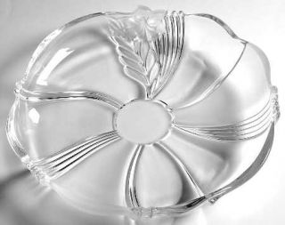 Mikasa Mic96 Shallow Round Bowl   Frosted&Clear Swirls,Frosted Flower