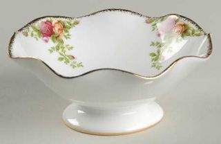 Royal Albert Old Country Roses 5 Footed Bowl, Fine China Dinnerware   Montrose