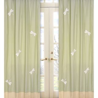 Green Dragonfly Dreams 84 inch Curtain Panel Pair