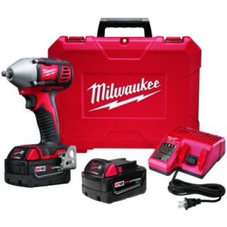 Milwaukee M18 Cordless Compact Impact Wrench Kit   3/8in. Friction Ring Anvil,