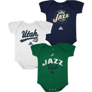 Utah Jazz adidas NBA Infant 3 pack Creepers