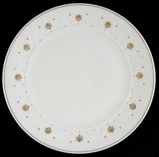 Block China Chateau Empire Salad Plate, Fine China Dinnerware   Gold Dots, Gold&