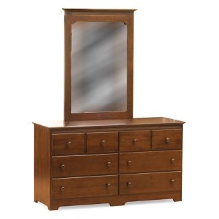 Atlantic Furniture Inc Windsor 6 Drawer Dresser with Portrait Mirror   Antique