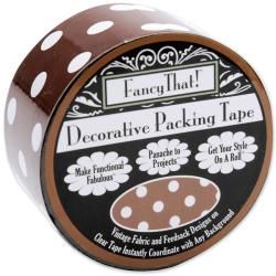 Fancy That Brown Polka Dot 25 yard Roll Decorative Packing Tape
