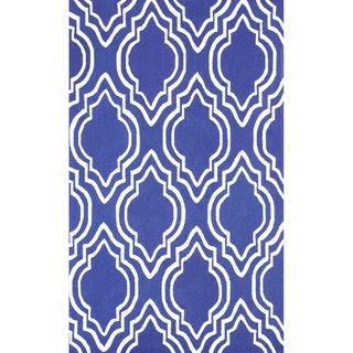 Nuloom Handmade Modern Trellis Blue Wool Rug (5 X 8) (IvoryPattern AbstractTip We recommend the use of a non skid pad to keep the rug in place on smooth surfaces.All rug sizes are approximate. Due to the difference of monitor colors, some rug colors may