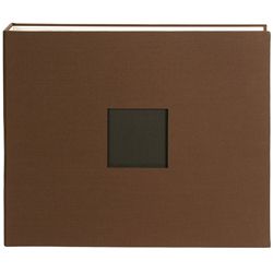 American Crafts Brown Cloth D ring Scrapbook Album
