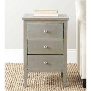 Deniz Ash Grey End Table (Ash greyMaterials Elm woodDimensions 26.8 inches high x 16.9 inches wide x 14.2 inches deepThis product will ship to you in 1 box.Furniture arrives fully assembled )