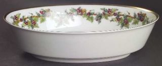 Royal Gallery The Holly And The Ivy 9 Oval Vegetable Bowl, Fine China Dinnerwar