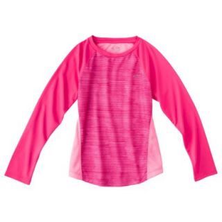 C9 by Champion Girls Long Sleeve Tech Tee   Pink Bloom XL