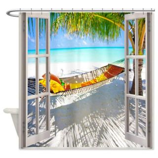  Beach Window Shower Curtain  Use code FREECART at Checkout