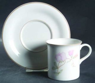 Corning Carmel Flat Cup & Saucer Set, Fine China Dinnerware   Occasions, Floral