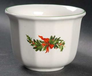 Pfaltzgraff Christmas Heritage Custard Cup, Fine China Dinnerware   Multisided,C