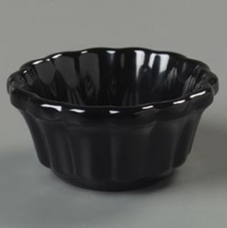 Carlisle 2 oz Scalloped Ramekin   Black