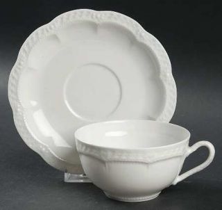 Haviland Schleiger 205 Flat Cup & Saucer Set, Fine China Dinnerware   H&Co,Scall