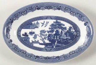 Johnson Brothers Willow Blue (England 1883 Backstamp) Relish/Gravy Underplate,