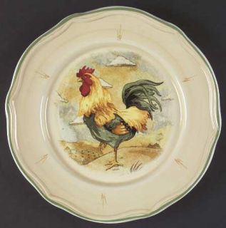 Gibson Designs Royal Rooster Dinner Plate, Fine China Dinnerware   Multicolor Ro