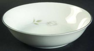 Sango Rosalie Fruit/Dessert (Sauce) Bowl, Fine China Dinnerware   One Gray/White