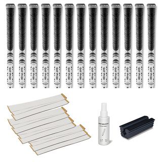 Golf Pride New Decade Mcc Midsize White  13pc Grip Kit (with Tape, Solvent, Vise Clamp) (Black/WhiteDimensions 2 in. H x 10 in. W x 13 in. LWeight 1.5 )