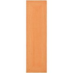 Hand woven Reversible Peach/ Yellow Braided Runner (23 X 8)