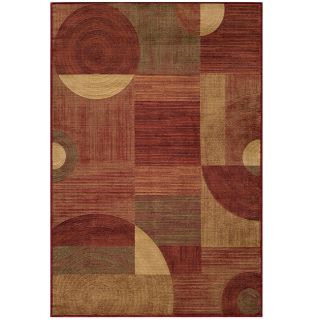 Power loomed Illusion Red Rug (93 X 126)